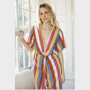 dolman plissé midi dress